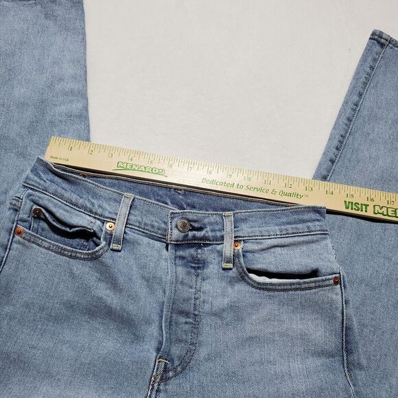 Levis Jeans Women's 28 Blue Wedgie Fit Ankle Denim Button Fly - Picture 10 of 12